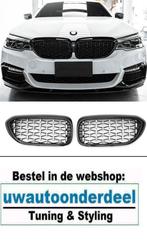 Grill Zwart Zilve Diamond Style Geschikt voor Bmw 5 Serie G3, Verzenden