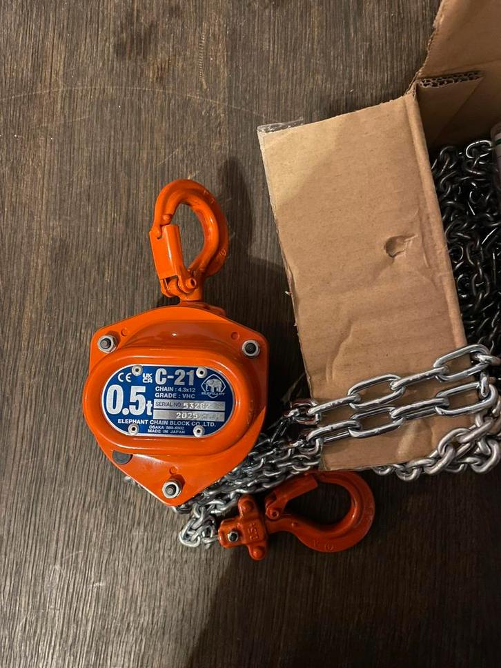 Palan manuel 500kg 3m neuf, Bricolage & Construction, Treuils et Palans, Neuf, Enlèvement ou Envoi