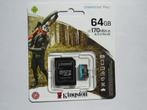Kingston micro SD kaart 64GB voor 4K HD nieuw, Audio, Tv en Foto, SD, Nieuw, Ophalen of Verzenden, 64 GB