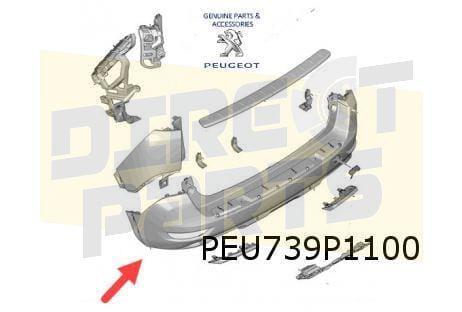 Peugeot 5008 (6/17-1/21) achterbumper (Te spuiten) (Bij PDC), Auto-onderdelen, Carrosserie, Bumper, Peugeot, Achter, Nieuw, Verzenden