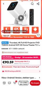 Projector beamer android tv nieuw, Ophalen of Verzenden, Nieuw