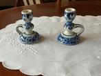 2 porseleine fles (royal delft aardewerk) kandelaars, Ophalen of Verzenden, Keramiek of Aardewerk
