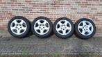 Winterbanden Op Stalen Velgen Met Wieldeksels Opel, Auto-onderdelen, Banden en Velgen, Ophalen, Gebruikt, 16 inch, Winterbanden