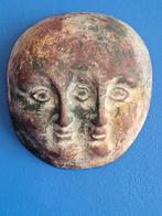 Oude twee hoofden masker in terrà cotta, Antiek en Kunst, Antiek | Keramiek en Aardewerk, Ophalen of Verzenden
