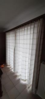 Overgordijnen 2 st. ecru H 222 cm, Ophalen, Gebruikt, Crème