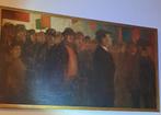 TABLEAU " LA MANIFESTATION" DU PEINTRE jOSEPH CLAES, Ophalen