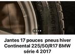 Jantes 17 pouces BMW série 3 ou 4, pneus hiver, Pneus et Jantes, Pneus hiver, Véhicule de tourisme, 17 pouces