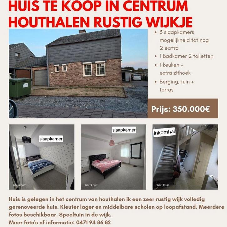 Gerenoveerde woning te koop in centrum van houthalen, Immo, Huizen en Appartementen te koop, Provincie Limburg