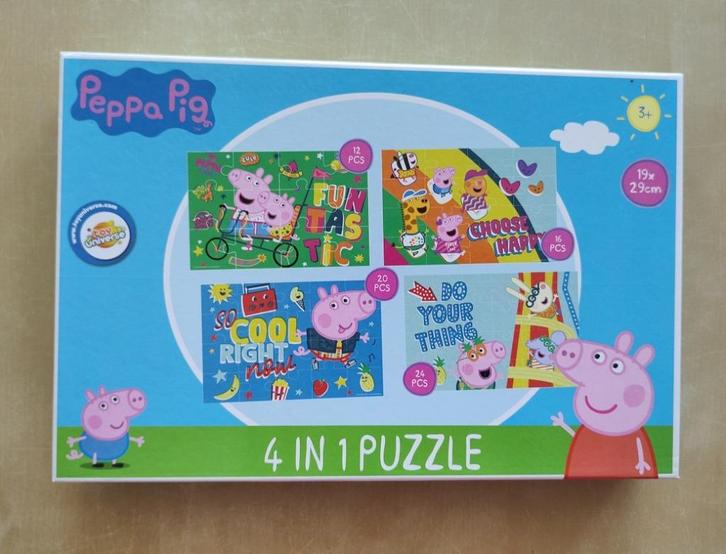Set van 4 puzzels Peppa Big, Kinderen en Baby's, Speelgoed | Kinderpuzzels, Zo goed als nieuw, 2 tot 4 jaar, 10 tot 50 stukjes