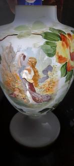 Vase en opaline peint à la main, Antiek en Kunst, Ophalen