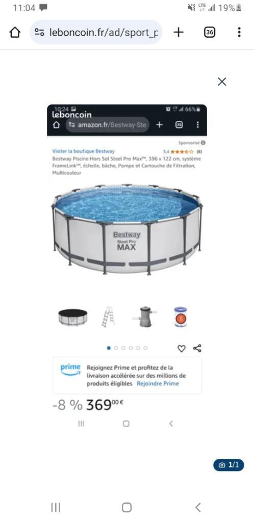 Piscine hors sol, Tuin en Terras, Zwembaden, Gebruikt, Opzetzwembad, 120 cm of meer, Ophalen
