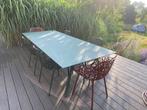 Design tuintafel 240x100cm + 6 Forest-stoelen van FAST (IT), Ophalen, Zo goed als nieuw, Rechthoekig, Aluminium
