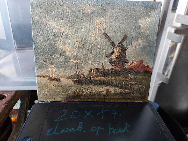 olieverfschilderijtje, Antiek en Kunst, Kunst | Schilderijen | Klassiek, Ophalen of Verzenden