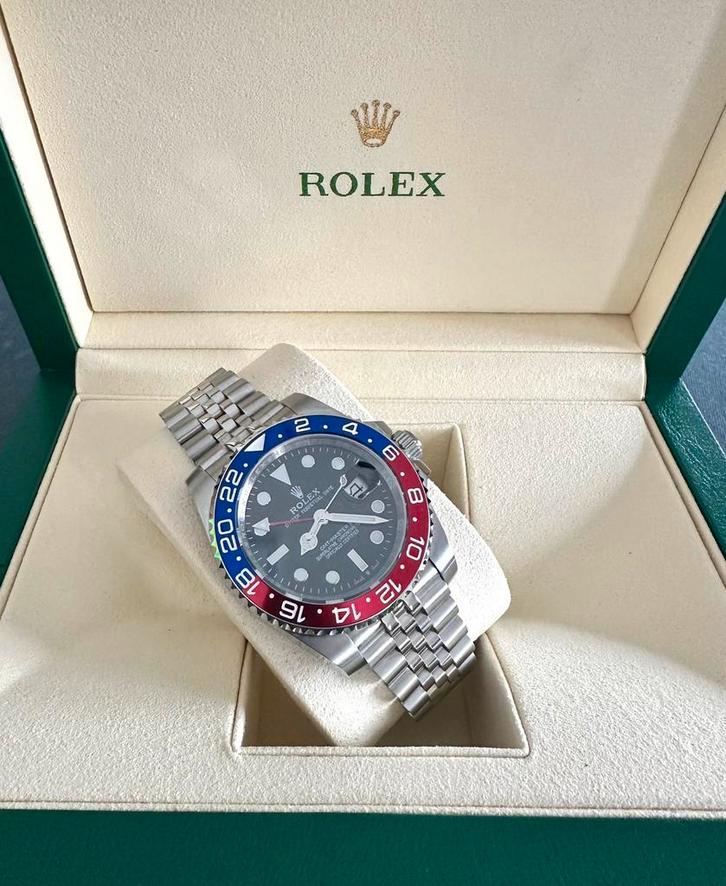 #Horloge#Rolex#Gmtmaster#Pepsicolor, Handtassen en Accessoires, Horloges | Heren, Nieuw, Rolex, Ophalen of Verzenden