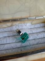 y2k - Pylones glazen kubus ring, groen, 17mm, nieuw, Bijoux, Sacs & Beauté, Bagues, Neuf, Enlèvement ou Envoi, Autres couleurs