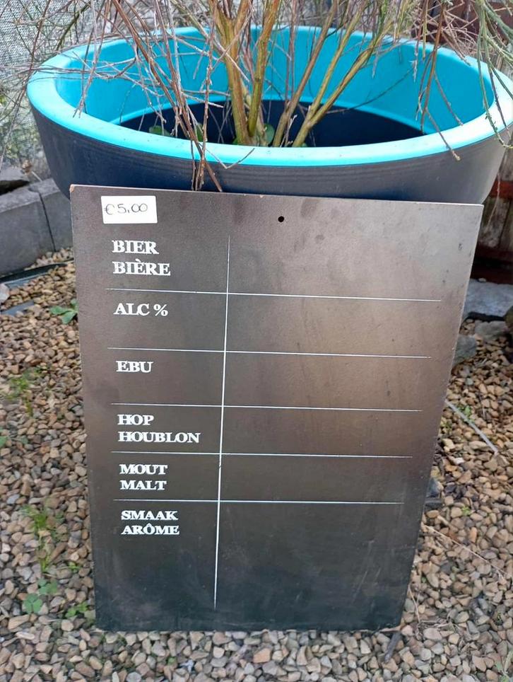 Zwart krijtbord Moortgat groep, Verzamelen, Biermerken, Zo goed als nieuw, Verzenden
