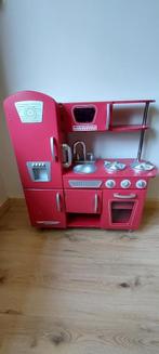 Retro speelgoed keuken rood (Kidkraft), Ophalen, Gebruikt, Hout, Speelkeuken