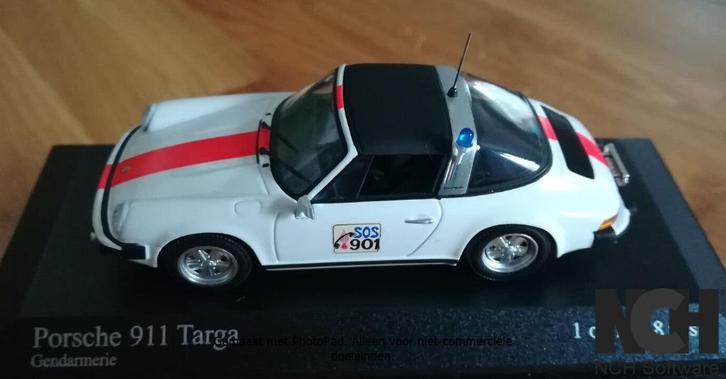 RIJKSWACHT PORSCHE 911 TARGA  MINICHAMPS  1/43, Hobby en Vrije tijd, Modelauto's | 1:43, Nieuw, Auto, MiniChamps, Ophalen of Verzenden