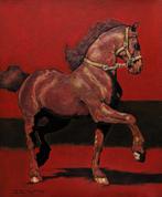 "Rood op rood" Schilderij, Antiek en Kunst, Verzenden