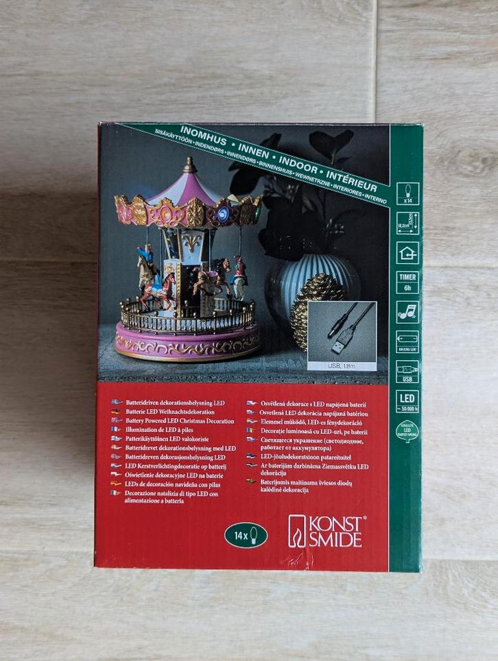 Wintertafereel paardencarrousel Konstsmide LED, Diversen, Kerst, Nieuw, Ophalen