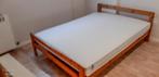 bed, Huis en Inrichting, Slaapkamer | Bedden, Ophalen, Beige, 140 cm, Zo goed als nieuw