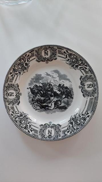 Antiek Boch Frères Napoleon-bord – "Combat de Benhout" ⁷ beschikbaar voor biedingen
