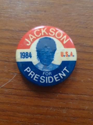 BOUTON MICHAEL JACKSON POUR LE PRÉSIDENT VINTAGE 1984