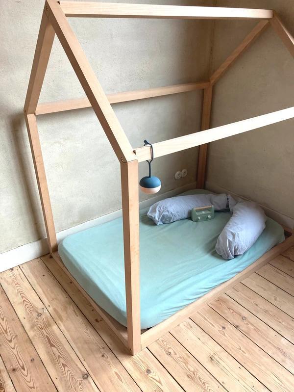 Bed van Bonnesoeurs, Kinderen en Baby's, Kinderkamer | Bedden, Gebruikt, 140 tot 160 cm, 85 tot 100 cm, Lattenbodem, Ophalen