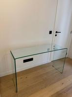 Smalle Curved Glass Console, Ophalen, Zo goed als nieuw, Glas