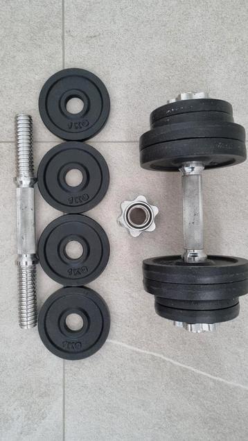 Halterset 2x, Sport en Fitness, Ophalen, Zo goed als nieuw