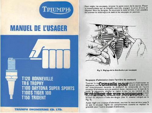 RTM voor Moto TRIUMPH (1946-1970) in het Frans., Motoren, Handleidingen en Instructieboekjes, Triumph, Verzenden