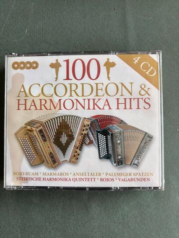 100 Accordeon & Harmonika Hits 4 cd box beschikbaar voor biedingen