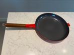 Le Creuset La Mama koekenpan 29 cm in goede staat, Gietijzer, Ophalen of Verzenden, Zo goed als nieuw, Keramische plaat