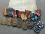 ABL 14/18 YSER - LOT DE DECORATIONS D'UN S/OFFICIER BLESSE, Verzamelen, Verzenden, Landmacht, Lintje, Medaille of Wings