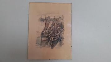 Jan Korthals print aquarel 'Oostende'  beschikbaar voor biedingen