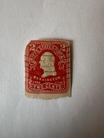 Oude Amerikaanse postzegel — George Washington 2 cent rood, Postzegels en Munten, Ophalen of Verzenden