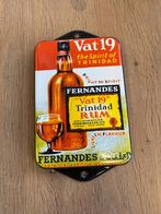 Rum vat 19 emaille reclamebord, Verzamelen, Merken en Reclamevoorwerpen, Ophalen of Verzenden, Zo goed als nieuw, Reclamebord