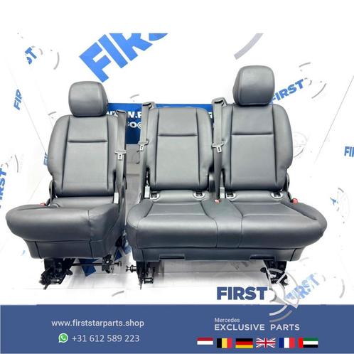 W447 VITO / V KLASSE ACHTERBANK ZWART LEER interieur Mercede, Auto-onderdelen, Interieur en Bekleding, Mercedes-Benz, Gebruikt