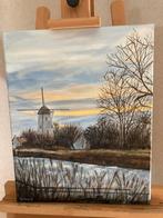 Handgeschilderd schilderij Damse vaart, Ophalen, Nieuw, Schilderij