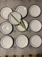 10 borden uit Limoges R.H. France — blauwe en goudfilet, Ophalen