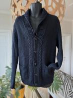 Gereserveerd - Massimo Dutti, wol / cashmere gilet, mt L, Maat 52/54 (L), Blauw, Ophalen of Verzenden, Zo goed als nieuw