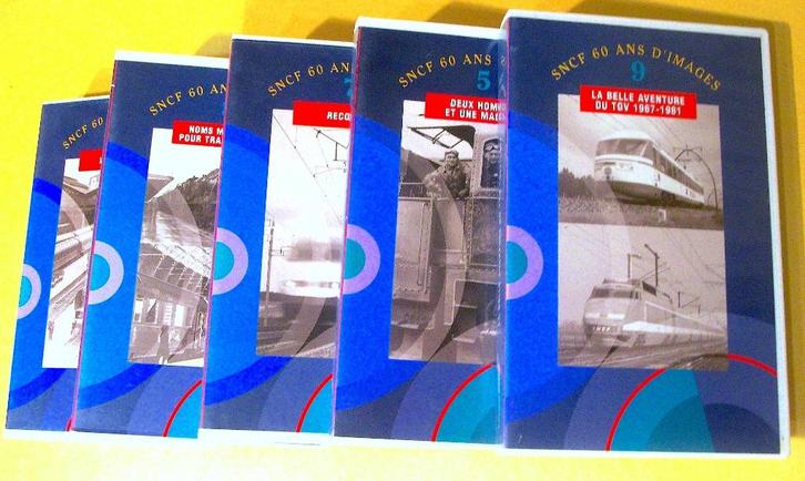 SNCF 60 ANS IMAGES VHS + DVD - TREIN, STATION, TREIN..., Verzamelen, Spoorwegen en Tram, Gebruikt, Trein, Overige typen, Ophalen of Verzenden