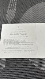 Deken Emiritus Firmin De Pelecijn, Verzenden, Bidprentje