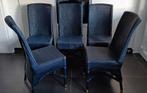 Vincent Sheppard stoelen., Vijf, Zes of meer stoelen, Riet of Rotan, Blauw, Gebruikt