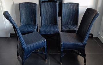 Chaises Vincent Sheppard., Osier ou Rotin, Enlèvement, Bleu, Cinq, Six Chaises ou plus