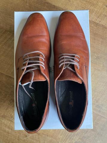 Mahonie/cognac lederen veterschoenen - 41 - Nicola Benson beschikbaar voor biedingen