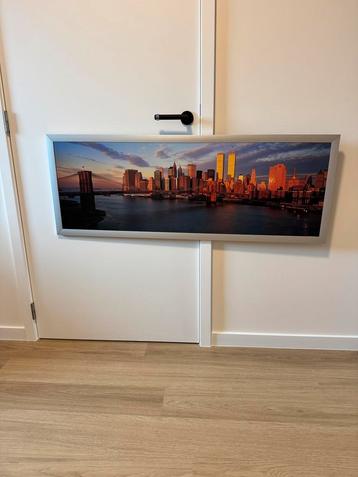 Kunstwerk Twin Towers in alu frame beschikbaar voor biedingen