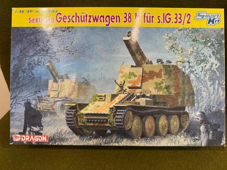 Dragon 1/35 6429 German Geschütswagen Sig 33 Marder, Hobby en Vrije tijd, Modelbouw | Auto's en Voertuigen, Zo goed als nieuw