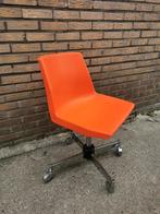 Vintage bureaustoel Space Age jaren 70, Chaise de bureau, Utilisé, Enlèvement ou Envoi, Orange