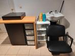 Compleet kapsalon meubel in goede staat +Wasbak met stoel va, Zakelijke goederen, Overige Zakelijke goederen, Kapsalon compleet
